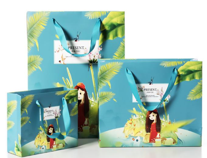 wholesale white paper bags full color printing custom paper bag suppliers