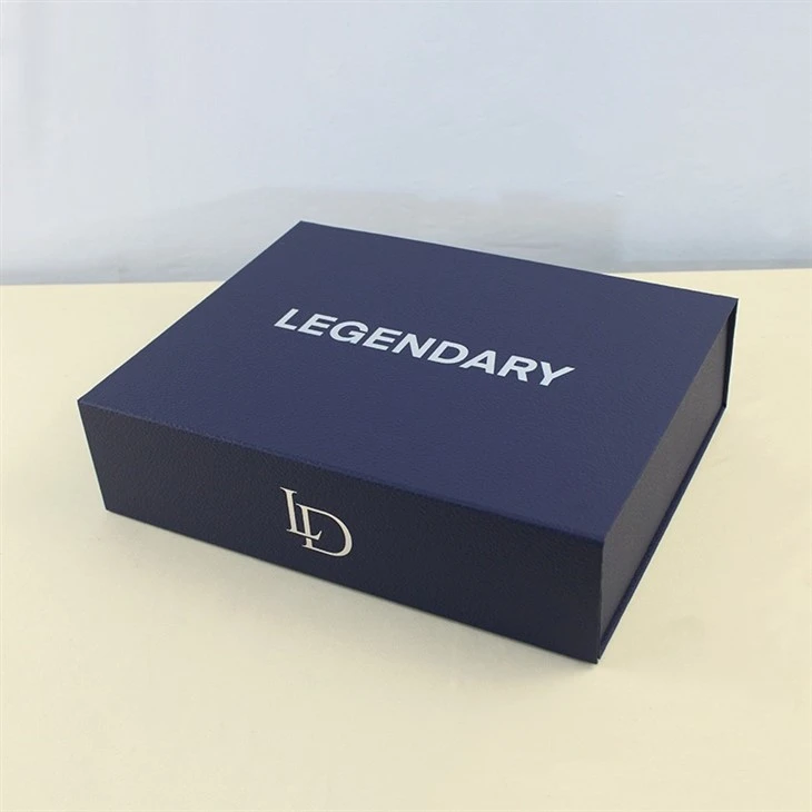 Navy Blue Textured Paper Gift Box