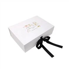 Kotak Hadiah Khusus Antuk Logo Lan Ribbon Hitam